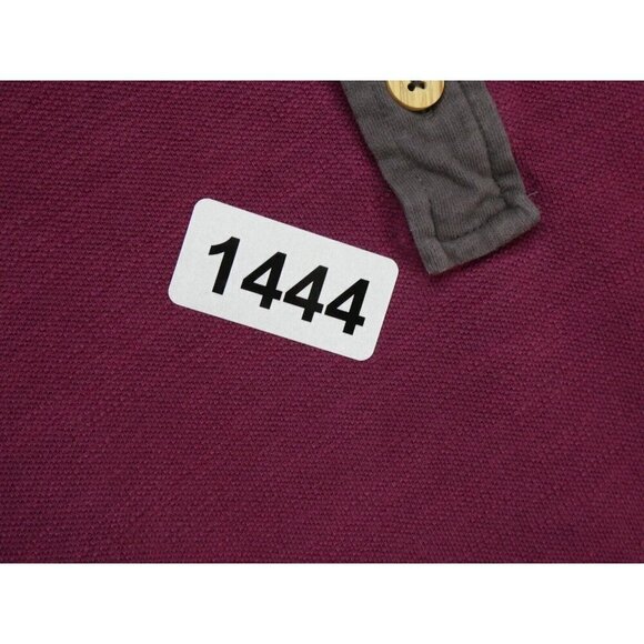 Carbon 2 Cobalt Mens Polo Shirt Size XL Burgundy Grey Trim Short Sleeve - Picture 10 of 10